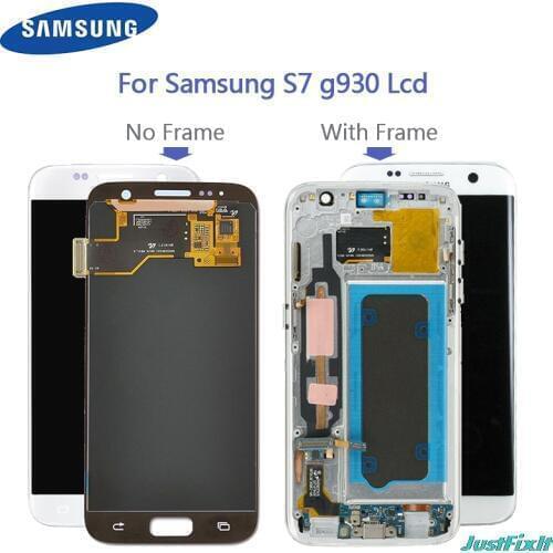 100% original For SAMSUNG GALAXY S7 G930F G930A LCD Display Touch Screen Digitizer Super Amoled Replacement