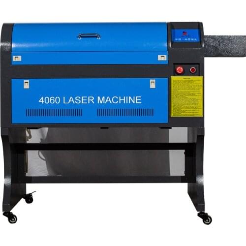 4060 60w co2 laser engraving machine for glass cup with chuck rotary