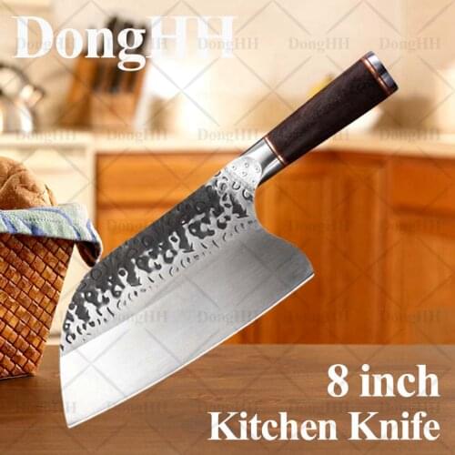 8 Inch Knife Kitchen High Carbon Stainless Steel Professional Chef Knives Multifunctional Knife For Cleaver Slicing Chopping