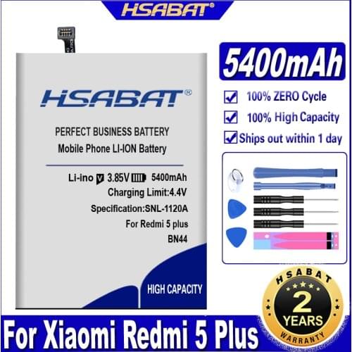 HSABAT 5150mAh BN44 Battery for Xiaomi Redmi 5 plus 5.99" Hongmi 5 Plus