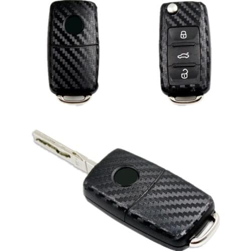 Car Styling Carbon Fiber Car Key Stickers for Volkswagen VW polo passat b5 b6 golf 4 5 6 jetta mk6 tiguan Gol CrossFox Plus Eos