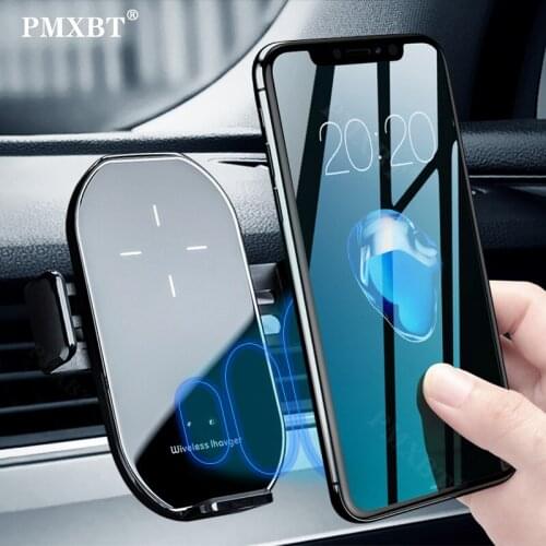 Wireless Car Charger Mount 10W Qi Fast Charging Automatic Grip Phone Holder For Iphone 12 11 Pro XS XR 8 Samsung Infrared Sensor