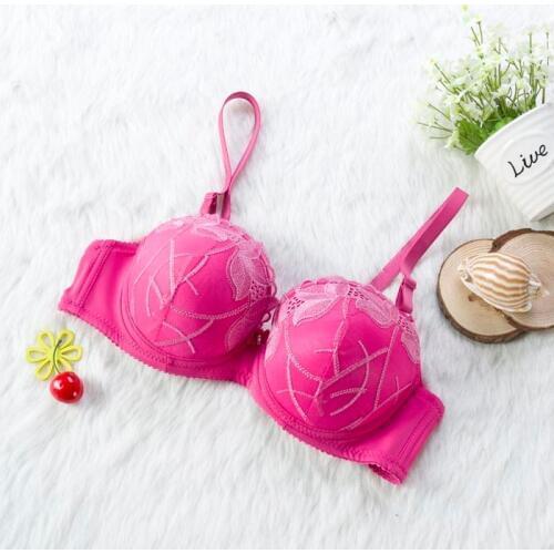 Girls bra gather high-end embroidery on lingerie adjustable closing Furu bra care little in the chest 213 # free shipping