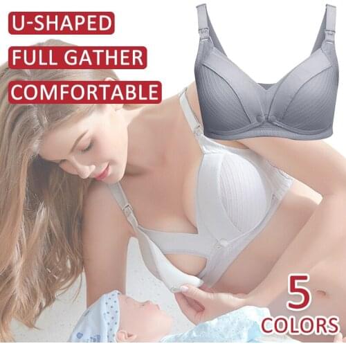 Wirefree Nursing Clothing Cotton Breastfeeding Bras Maternity Bra for Feeding Women Pregnancy Underwear Large Size Brassiere