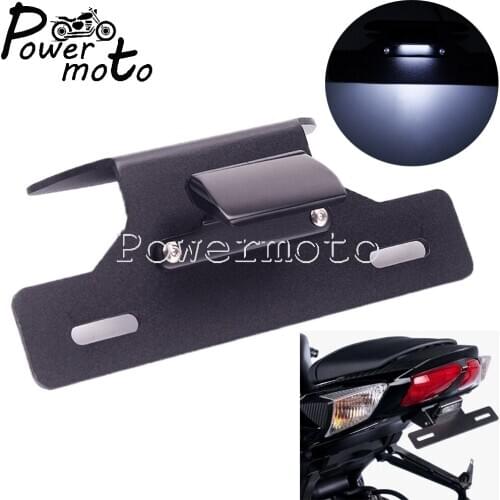 Motorcycle CNC Black Tail Tidy Fender Eliminator LED Number License Plate Bracket Holder For Suzuki GSX-R 600 750 2011-2019