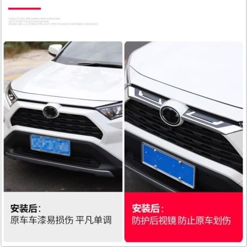 For Toyota RAV4 2019-2020 High Quality ABS Carbon Fiber Pattern Grille Upper Trim Strip Front Grille Trim Strip Car Accessories
