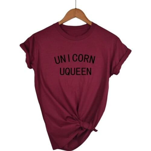 Unicorn Queen print Women tshirt Cotton Casual Funny t shirt Gift For Lady Yong Girl Top Tee 13 Colors Drop Ship