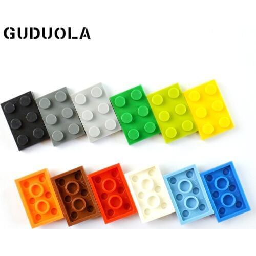 Guduola Building Block Plate 2x3 MOC Parts Compatible 3021 Base Brick Thin Figures Blocks Small Particles Blocks 113 pcs/lot