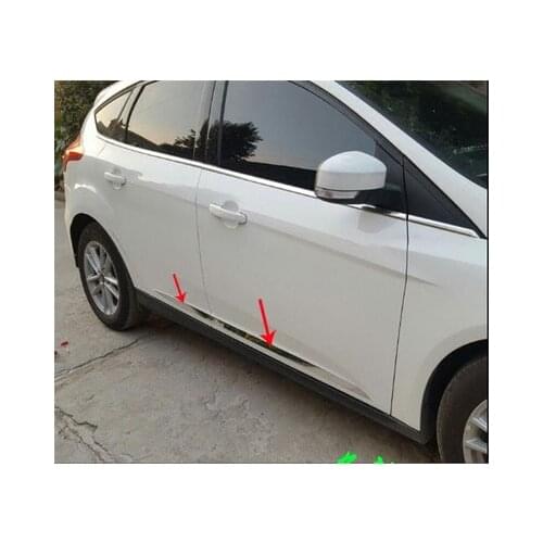 For Ford Focus 3 Mk3 2012 2013 2014 2015 2016 2017 2018 Chrome Door Side Line Body Molding Trim Cover Garnish Accent Strip 4pcs