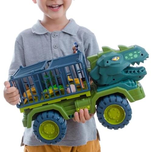 Childrens Dinosaur Toy Car Large Engineering Vehicle Model Educational Toy Transport Vehicle Toy Boy Girl with Dinosaur Gift