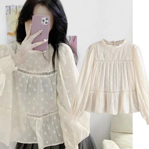 Блузки в горошек JennyandDave China At AliExpress