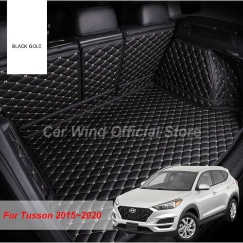 Leather Material Car Trunk Mats For Hyundai Tusson 2015 2016 2017 2018 2019 2020 suv Cargo Liner Accessories