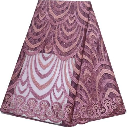 Wholesale latest african lace fabric 2020 high quality lace fabric african fabric nigerian french lace fabric with stones