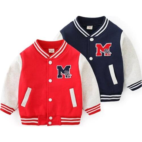 Children Outwear Jacket Unisex Baseball Uniform for 2-7T Boys and Girls Cotton Fashion Jackets Long Sleeves Children Clothes Top
