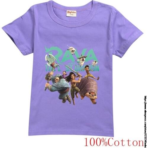 Raya and The Last Dragon Summer Fashion Unisex T-shirt Children Boys Short Sleeves White Tees Baby Kids Tops For Girls Clothes