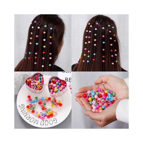 Mini Buckle Candy Color Beads Hairpin Braide Hair Clip Claw Small Catch Clip Girl Hairpin Barrette Headwear Hair Accessories
