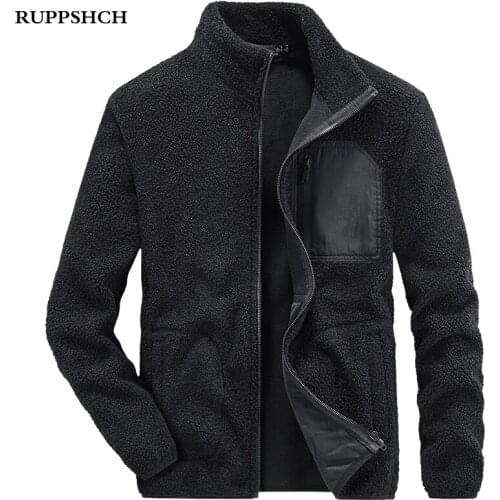 2021 Autumn Winter New Men Polar Fleece Sports Jacket Men Thick Casual Warm High Quality Plus Size Fleece Jacket Men Top M-4XL