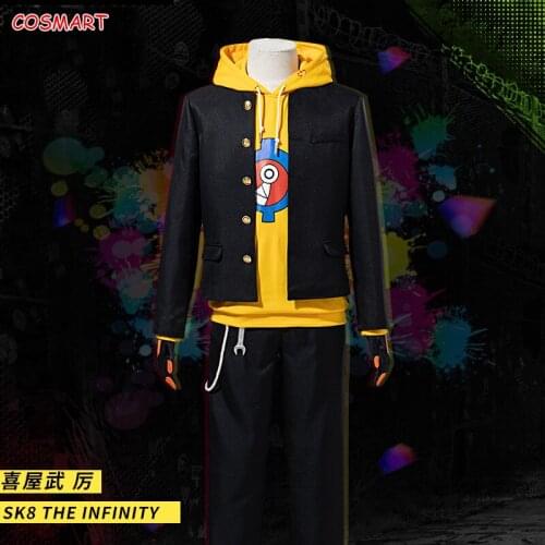 Anime Game SK8 the Infinity Reki Daily Wearing Uniform Coat+Hoodie+Pants Cosplay Costume Halloween Party Outfit For Men 2021 New