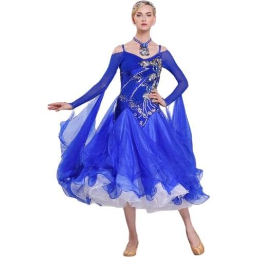 B-16229 Waltz Dress Rumba Standard Smooth Dance Dresses Standard Social Dress Ballroom Dance Competition Spanish Dress For Sale