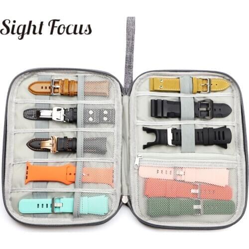 Portable Waterproof Watchband Storage Case Watch Travel Pouch for Apple Samsung Suunto Huawei Box Organizer Watch Band Strap Bag
