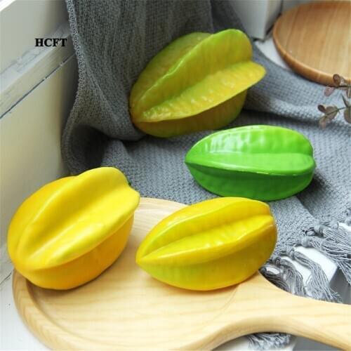 Festive party props Home hotel restaurant Shop Store decoration Artificial Simulation star fruit carambola Fake fruit model
