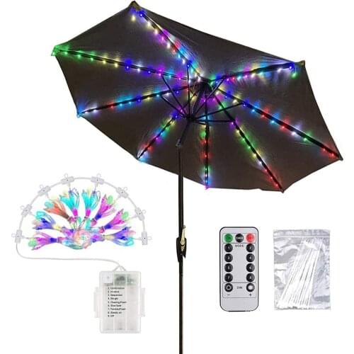 104 LED Solar Garden Umbrella light Outdoor Waterproof IP67 String Lights Garden with Remote Control Umbrella Decorative Lights