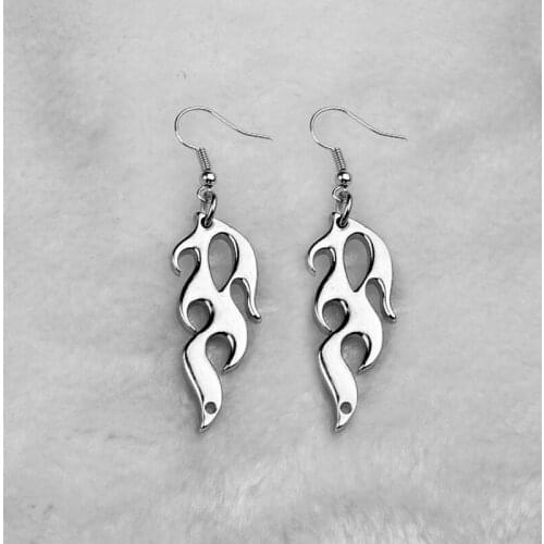 Punk egirl Flame Rabbit head Earrings e-girl Irregular girls Unisex Metal Earring Fashion Accessories Jewelry