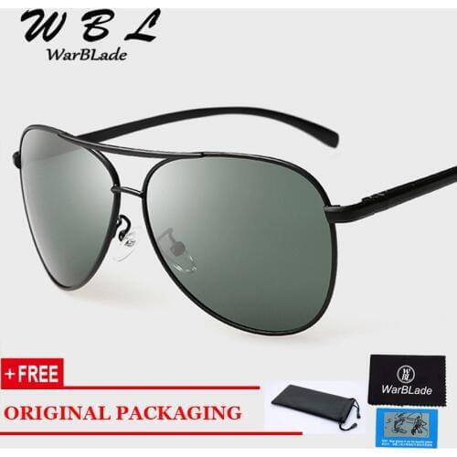 WarBLade Classic Mens Sunglasses Brand Designer Pilot Polarized Male Sun Glasses Eyeglasses For Men 2019 Hot