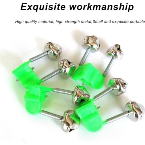 Fishing Bells Tip Generic 1PC Stalk Ring Rod Clip Alarms Fishing Accessory Portable Practical Green Fishing Bite Bells