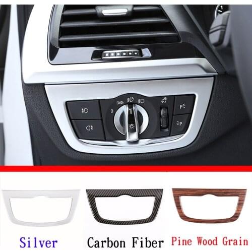 Carbon Fiber Style ABS Plastic For BMW X3 G01 X4 G02 2018 2019 ABS Car Headlight Decoration Frame Trim Accessories