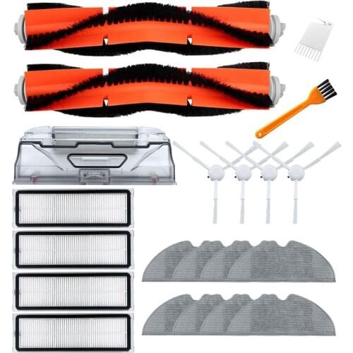 TOP!-Robot Vacuum Mop for Mijia Sweeping Cleaner 1C Replacement Parts Dust Box Main Side Brush Cleaning Cloth Hepa Filter