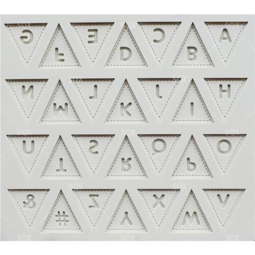 Triangle Letters 3D Shaped Silicone Mold Cake Decorating Baking Tools Kitchen Accessories SQ15216