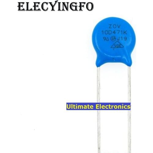 50pcs Varistors 10D471K 470V Varistor Metal voltage dependent resistor