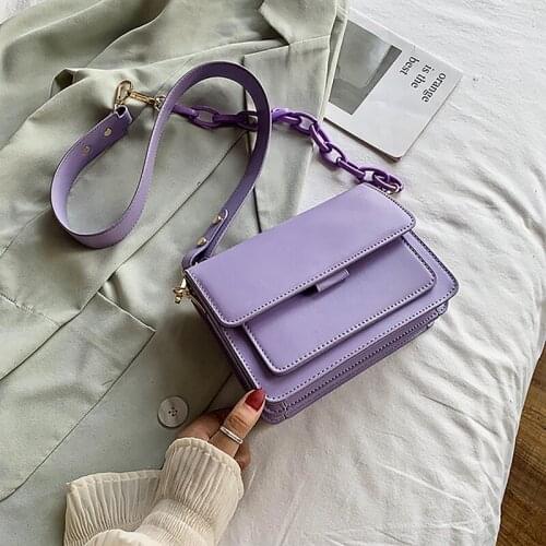 Chain Design New Mini purse PU Leather Flap Bags For Women 2021 Summer Lady Shoulder Handbag Female Beautiful Fashion Cross Body