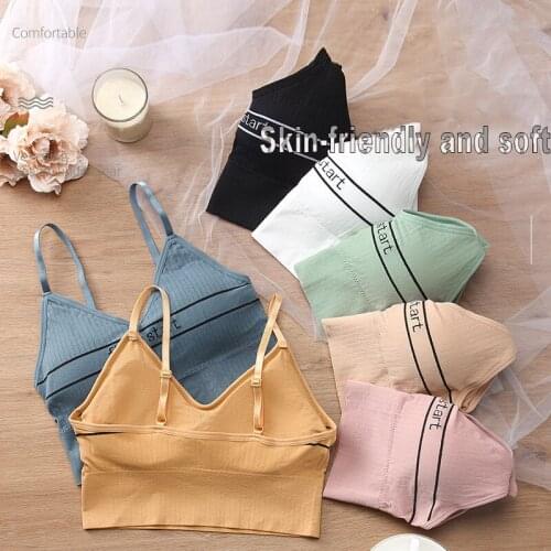 Women Sexy Crop Tops Bra Tube Top Female Streetwear Bandeau Sleeveless Seamless Sports Bra Crop Top Camis Yoga Tee Top Tank