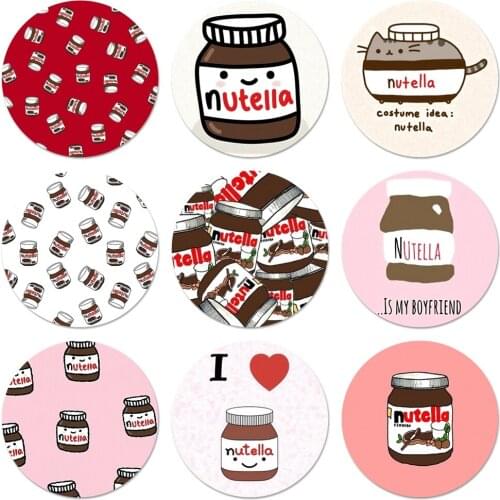 58mm I Love Kawaii nutella Icons Pins Badge Decoration Brooches Metal Badges For Clothes Backpack Decoration