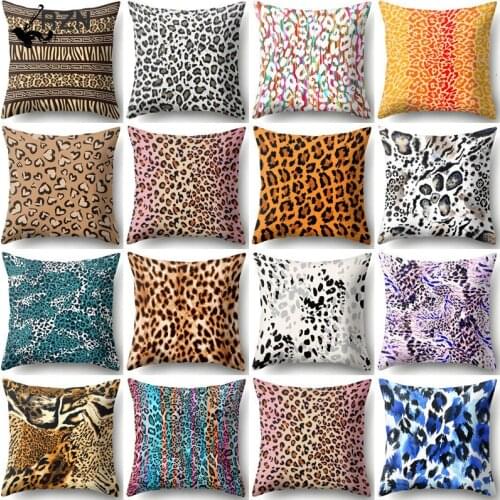 1Pcs 45*45cm Animal Leopard Print Pillow Case Sofa Waist Throw Cushion Cover Home Decor Pillow Covers Housse De Coussin 40817