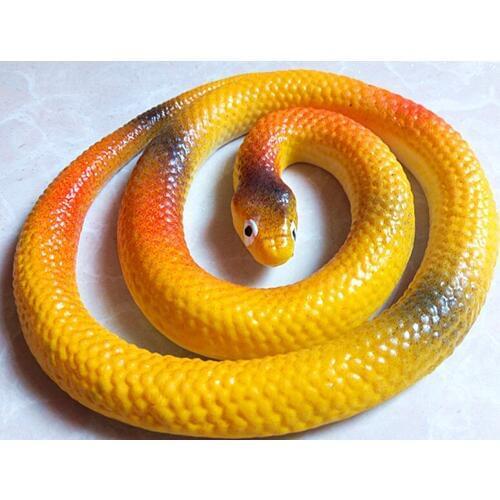 1 PC Realistic Soft Rubber Toy Snake Safari Garden Props Joke Prank Gift about 60cm Novelty and Gag Playing Jokes Toys