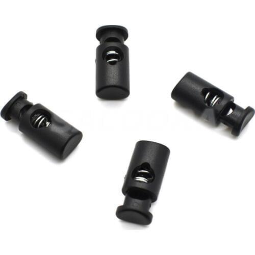 10pcs/pack Cord Lock Stopper Cylinder Barrel Plastic Toggle Clip For Garment Accessories Size:22mm*9mm*7.5mm
