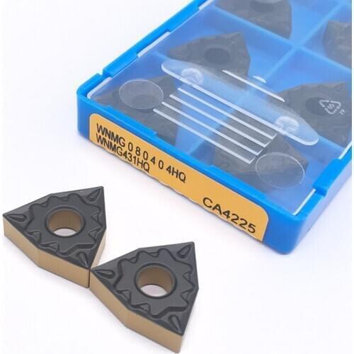 10PCS WNMG080404 HQ CA4225 100% Original High Quality CNC Lathe Tools Carbide Inserts External Turning Tools For Steel Parts