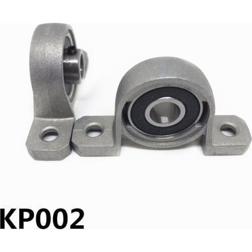 2Pcs Zinc Alloy KP002 Ball Bearing 15mm Bore Diameter Housing Pillow Block Shaft Support Bearing pedestal