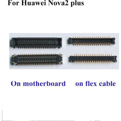 2pcs FPC connector For Huawei Nova 2plus nova2 plus LCD display screen on Flex cable For Huawei Nova+nova2