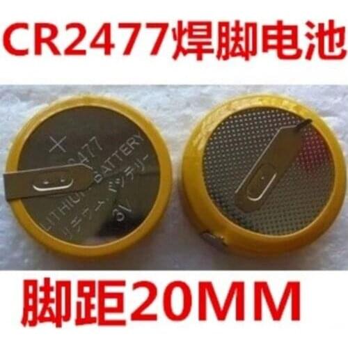 5PCS/LOT CR2477 3V 180 degree foot lithium battery new original CR 2477