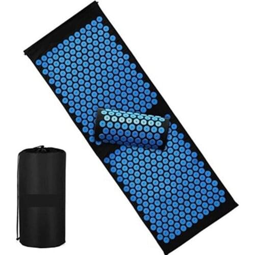 Acupressure Mat & Pillow Set for Stress Pain Relief Health Care Mat Acupuncture Massage Mat Cushion with Cloth Bag