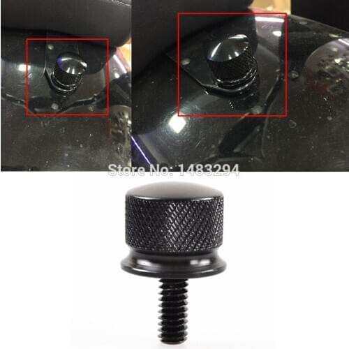 Aluminum Billet Seat Quick Release Bolt Cap Black 1/4"-20 Thread Pitch Seat Bolts Fits For Harley All Model 1996-2015