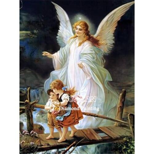 Angel Kids Farmhouse DIY Cross Stitch Embroidery 11CT Kits Craft Needlework Set Cotton Thread Printed Canvas Home Sell