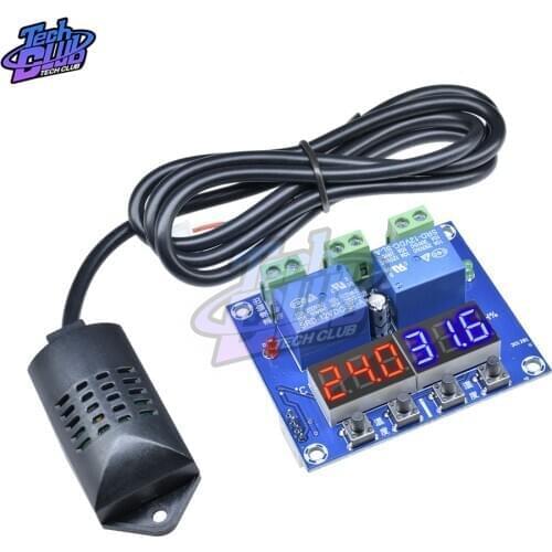 DC 12V LED Digital Display Dual Outputs XH-M452 Thermostat Temperature Humidity Control Thermometer Hygrometer Controller Module