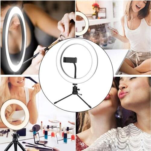Dimmable LED Live Streaming Ring Light Studio Photography Selfie Makeup Fill Light