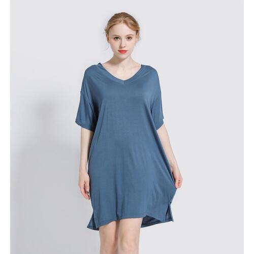 Home Service Dress Breathable Summer Modal Nightdress Short Sleeve Korean Version Loose Plus Size Soft Sexy Home Skirt badjas