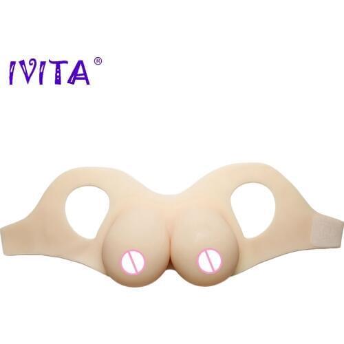 IVITA 3600g Artificial Silicone Breast Forms Realisitic Fake Boobs For Crossdressers Transvestite Crossdress Drag Queen Breasts